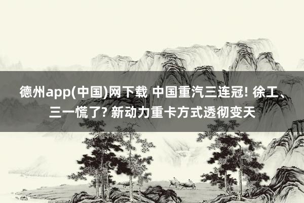 德州app(中国)网下载 中国重汽三连冠! 徐工、三一慌了? 新动力重卡方式透彻变天